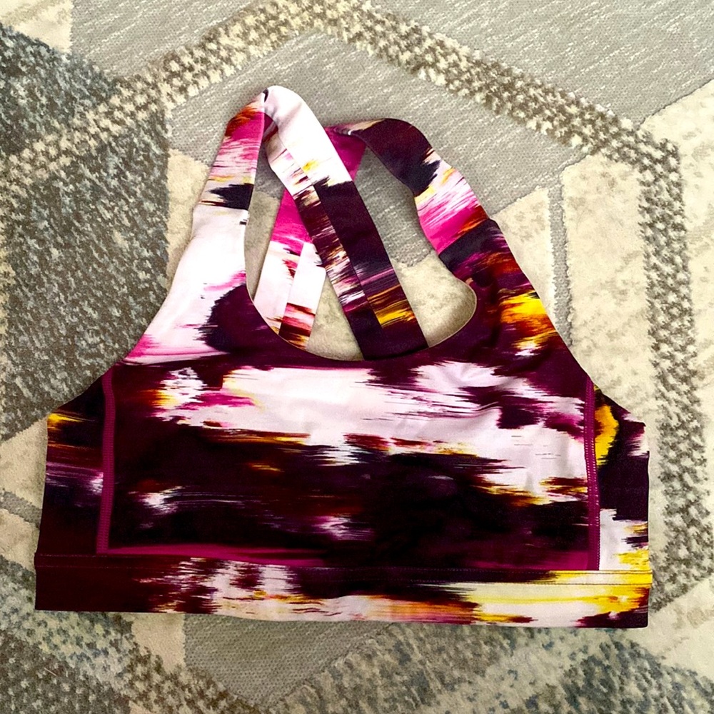 Lululemon multicolor bra, size 8